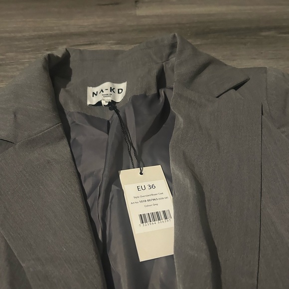 Gray Double-Breasted Coat - Picture 4 of 6